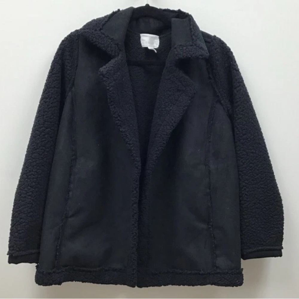 Women's Black Faux Fur Shearling Jacket